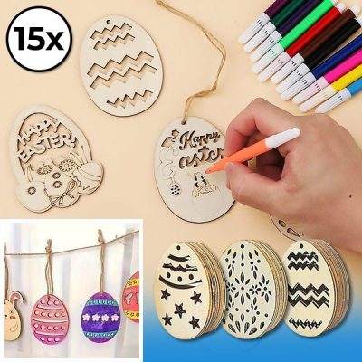 Húsvéti tojások fából (15db) | EGGNAMENTIFY