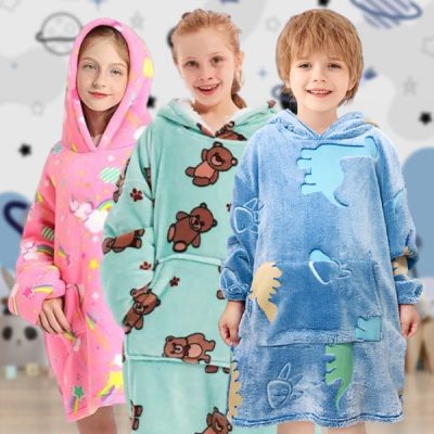Sötétben világító gyerek pulóver-takaró | KIDHUG
